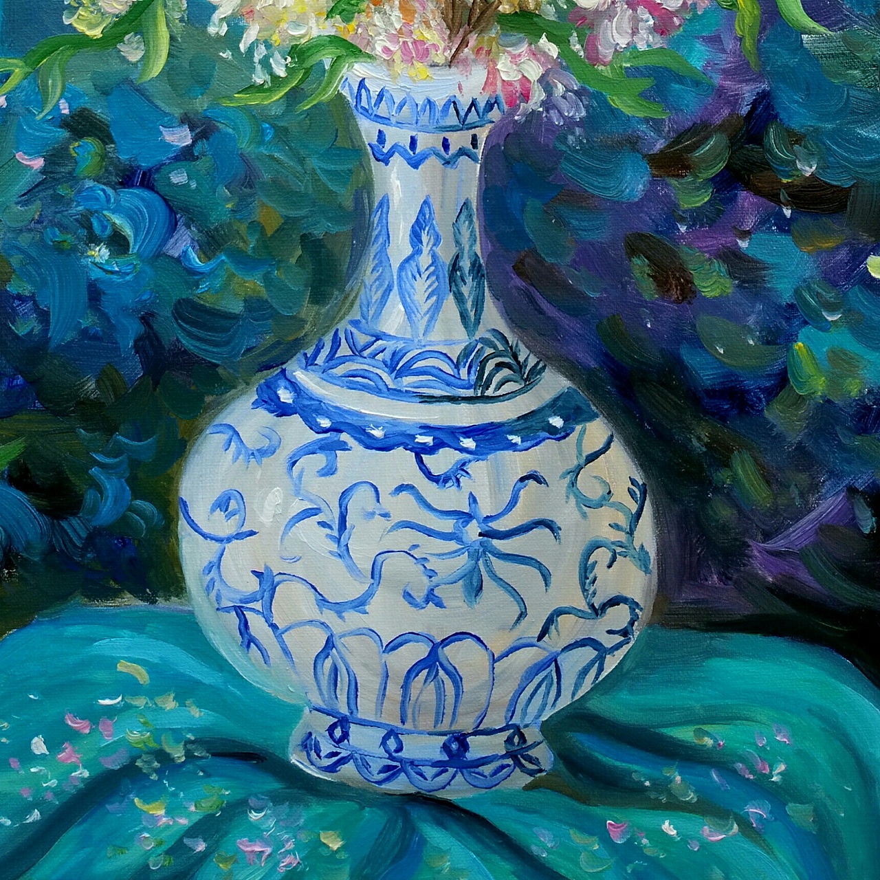 《青花瓷-2》原创布面油画