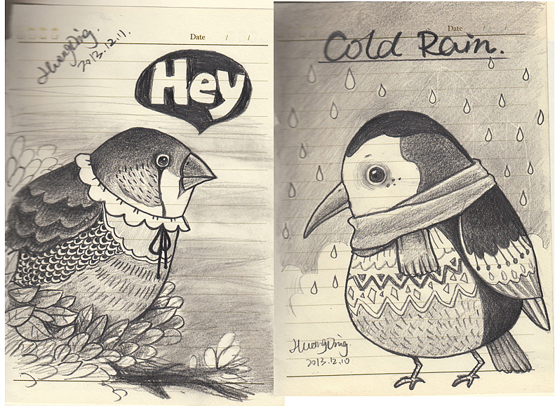 随身小本上的涂鸦整理--跨越2013-2014（图ZMTM1NTkzMTI=） - 创作习作 - 站酷设计师丁几huangding原创素材 - 站酷ZCOOL