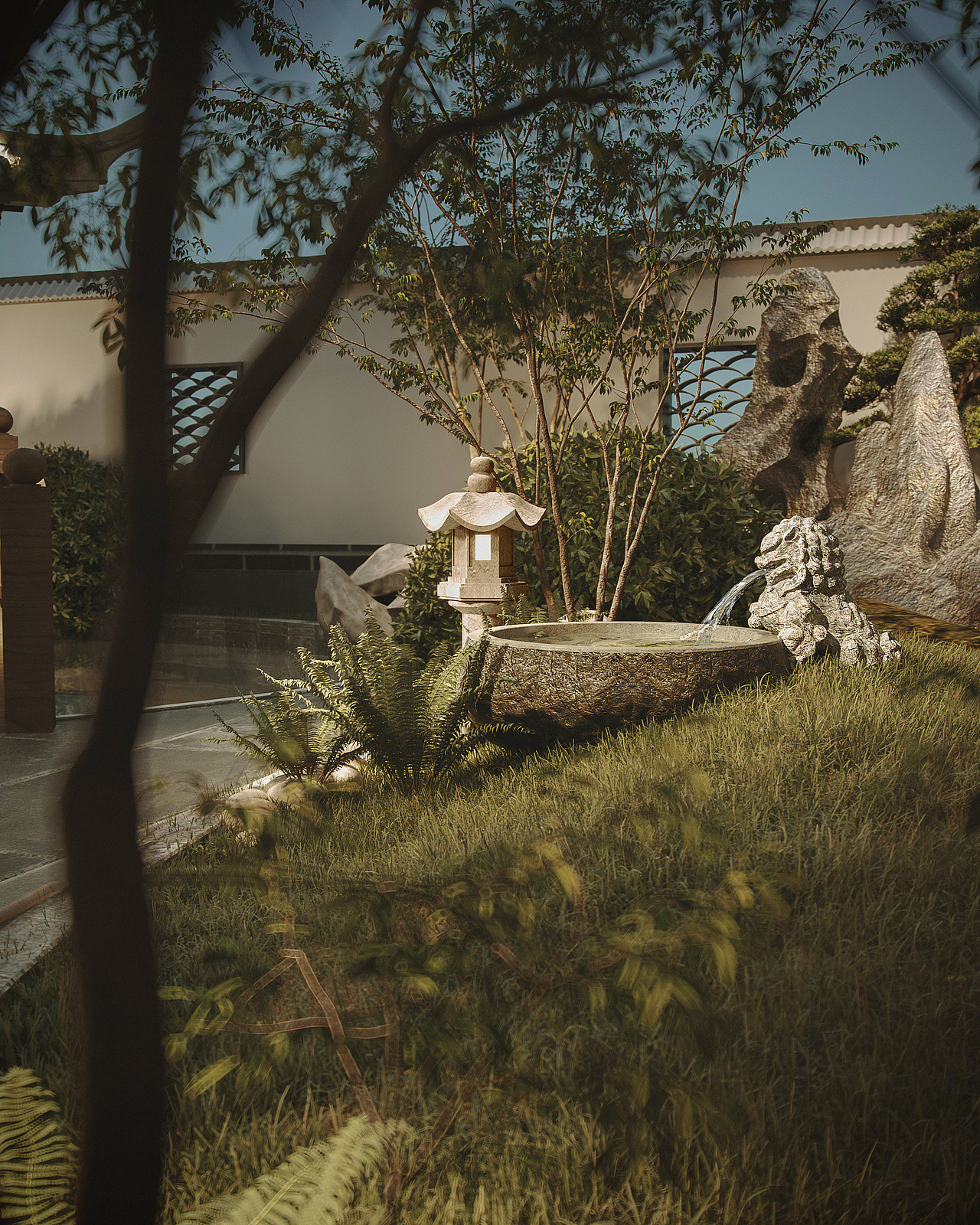 中式庭院（图ZMjM1MTI5NjA0） - 景观设计 - 站酷设计师Sunsetxxx原创素材 - 站酷ZCOOL