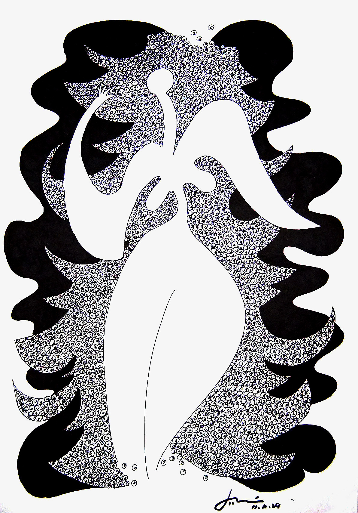 黑白装饰画习作