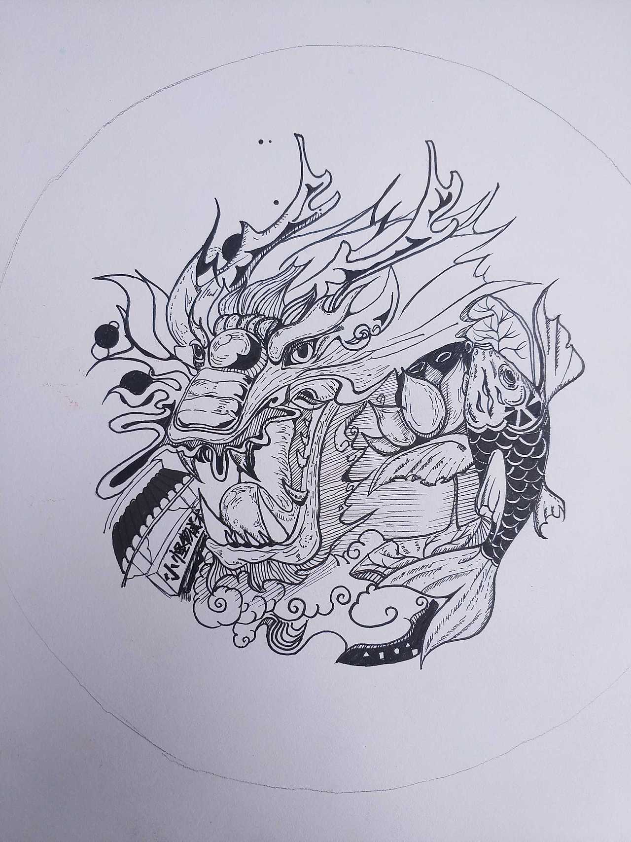 鱼跃龙门（图ZMTUzNDkxODI4） - 商业插画 - 站酷设计师二太爷丨原创素材 - 站酷ZCOOL