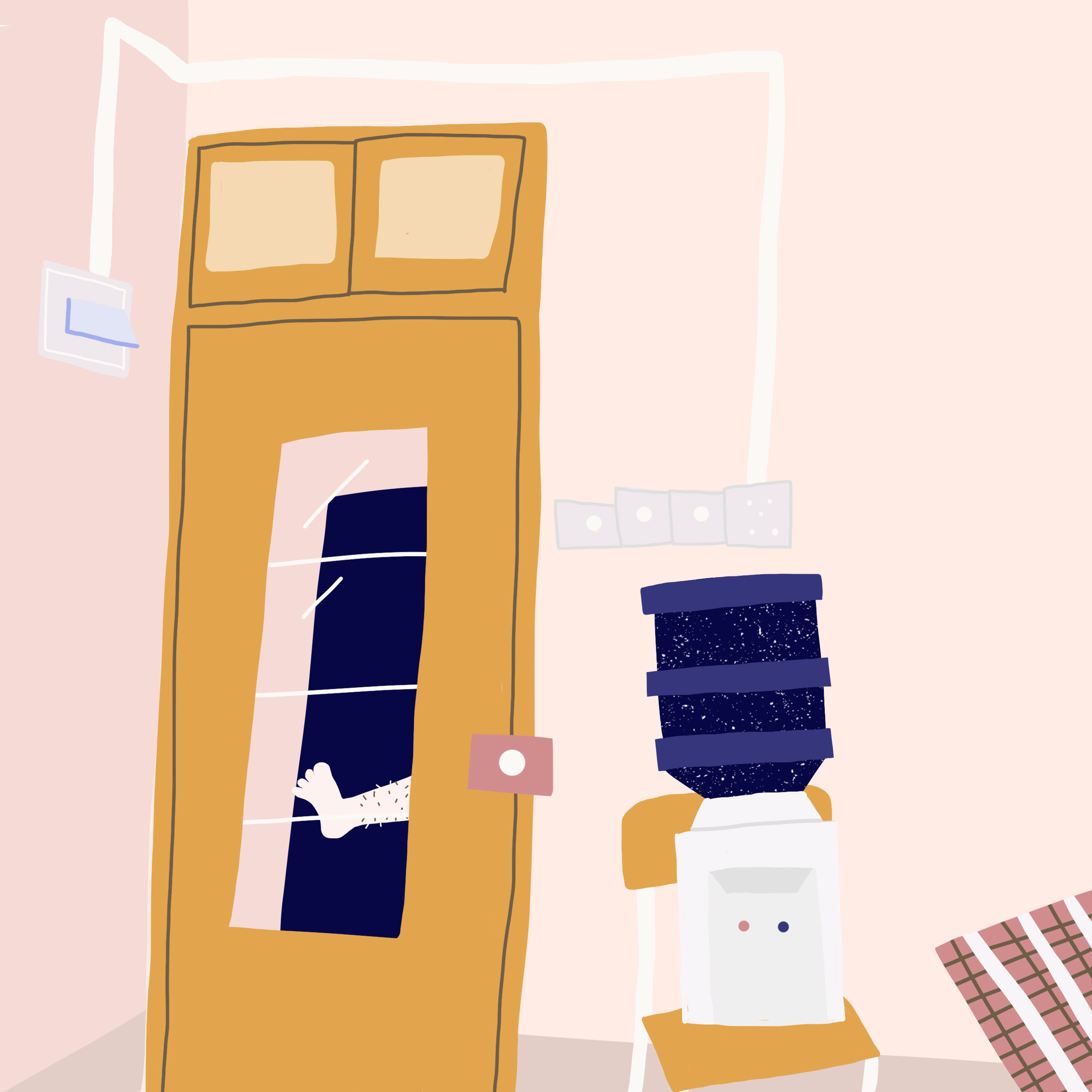 扁平高级灰插画