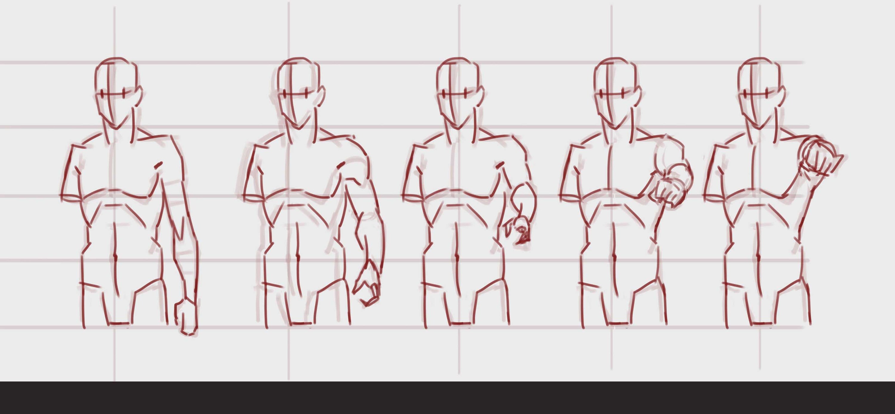 人体透视与动作