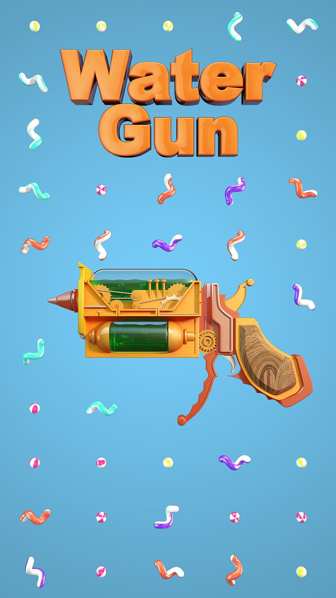 Water Gun（图ZMjk3MTYzOTY=） - 闪屏/壁纸 - 站酷设计师ansonx原创素材 - 站酷ZCOOL