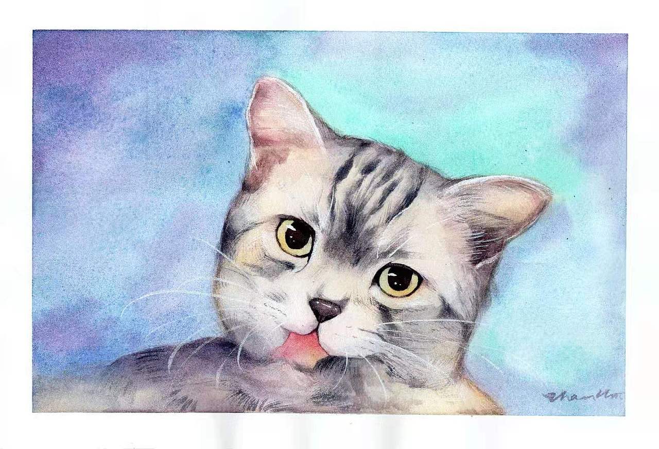 猫日🐱（图ZMjYzNDUxMjQ0） - 绘画 - 站酷设计师Z，H。原创素材 - 站酷ZCOOL