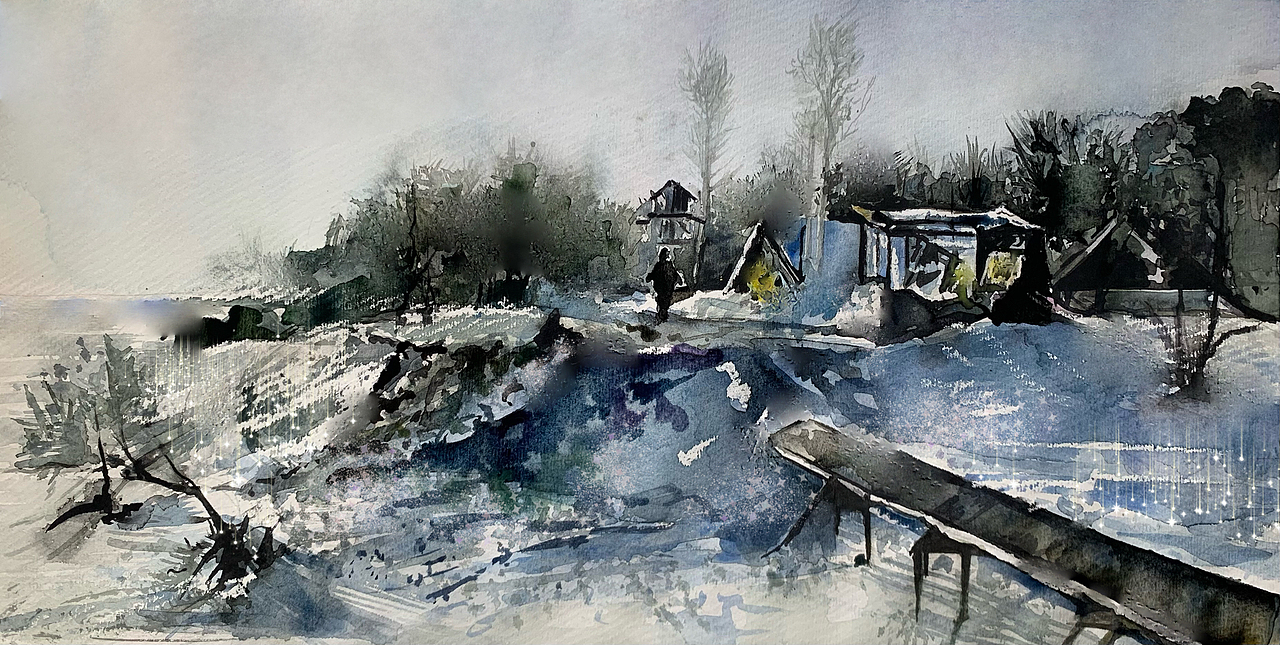 冰雪北大荒（图ZMzEwMDc3ODYw） - 绘画 - 站酷设计师阳光画架光脚丫原创素材 - 站酷ZCOOL