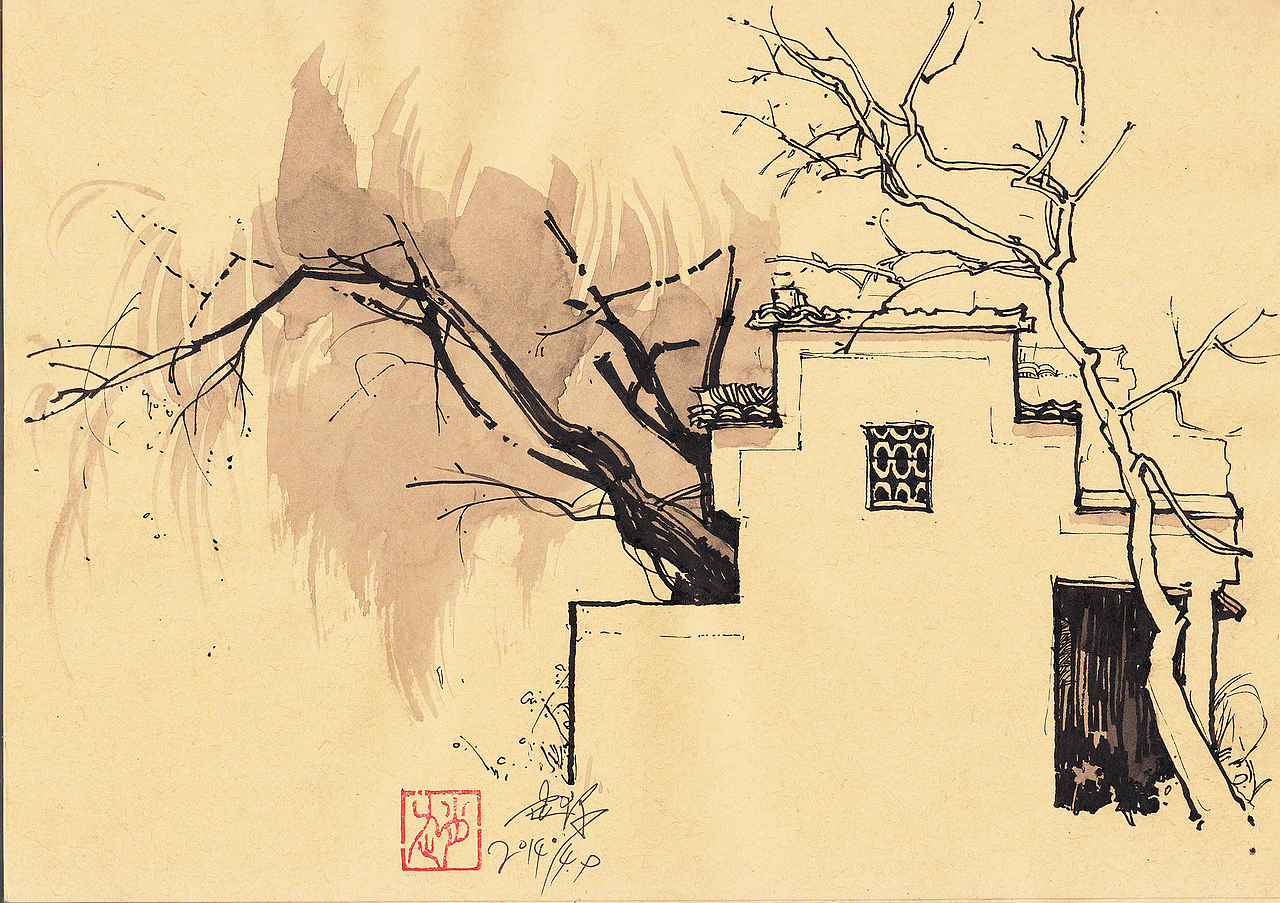 宏村·周庄 四月写生