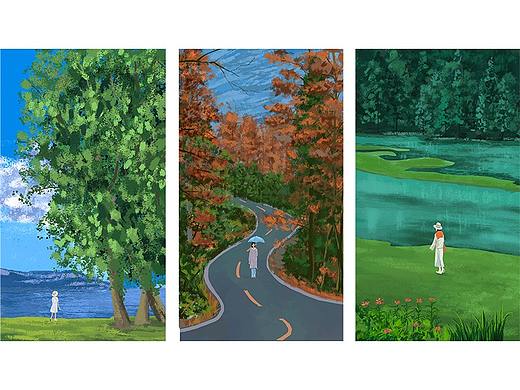 插画治愈风景