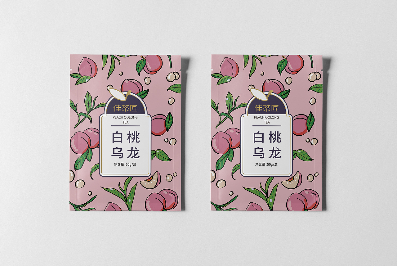 阿柒设计x蜜桃乌龙茶包装设计