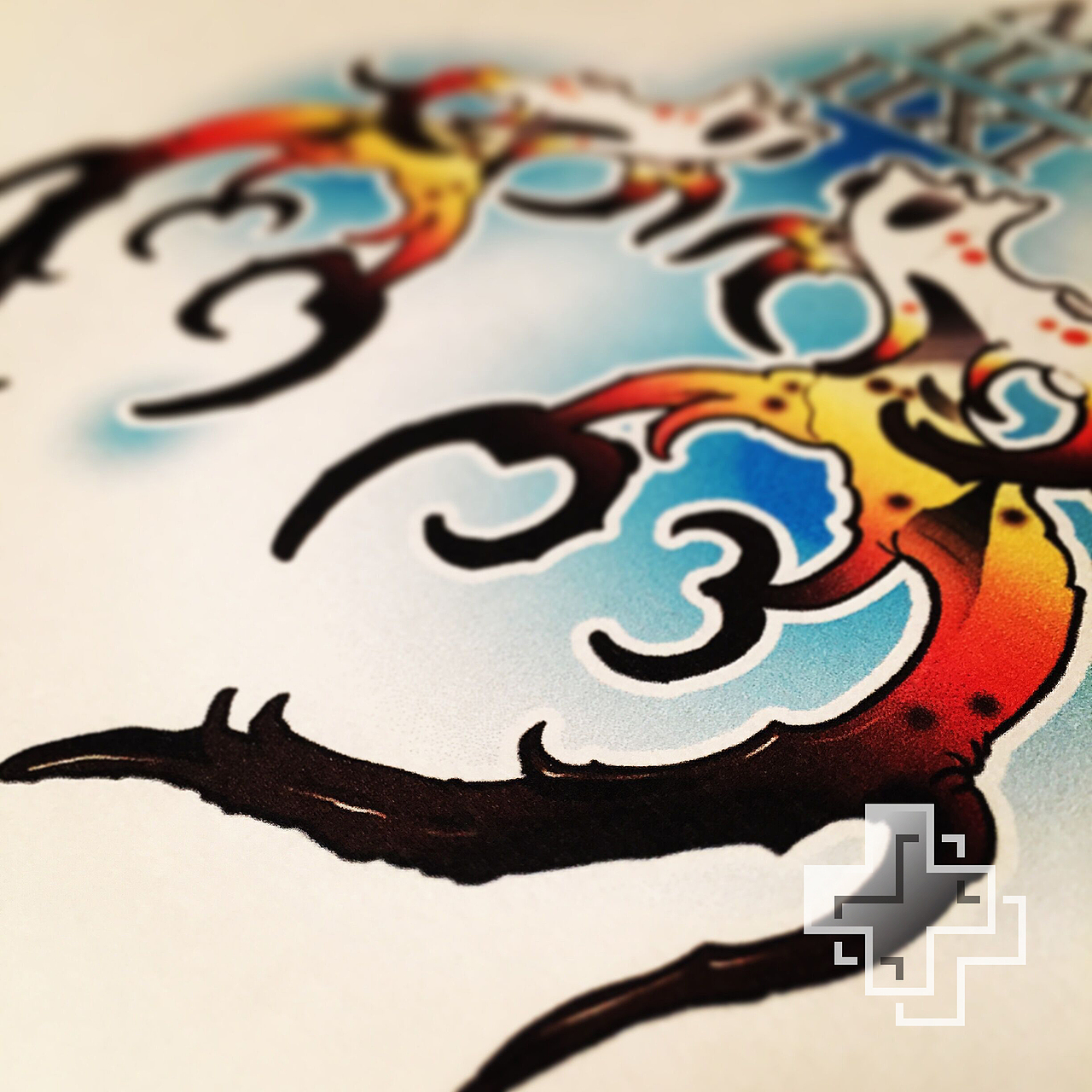 纹身手稿——鹿角