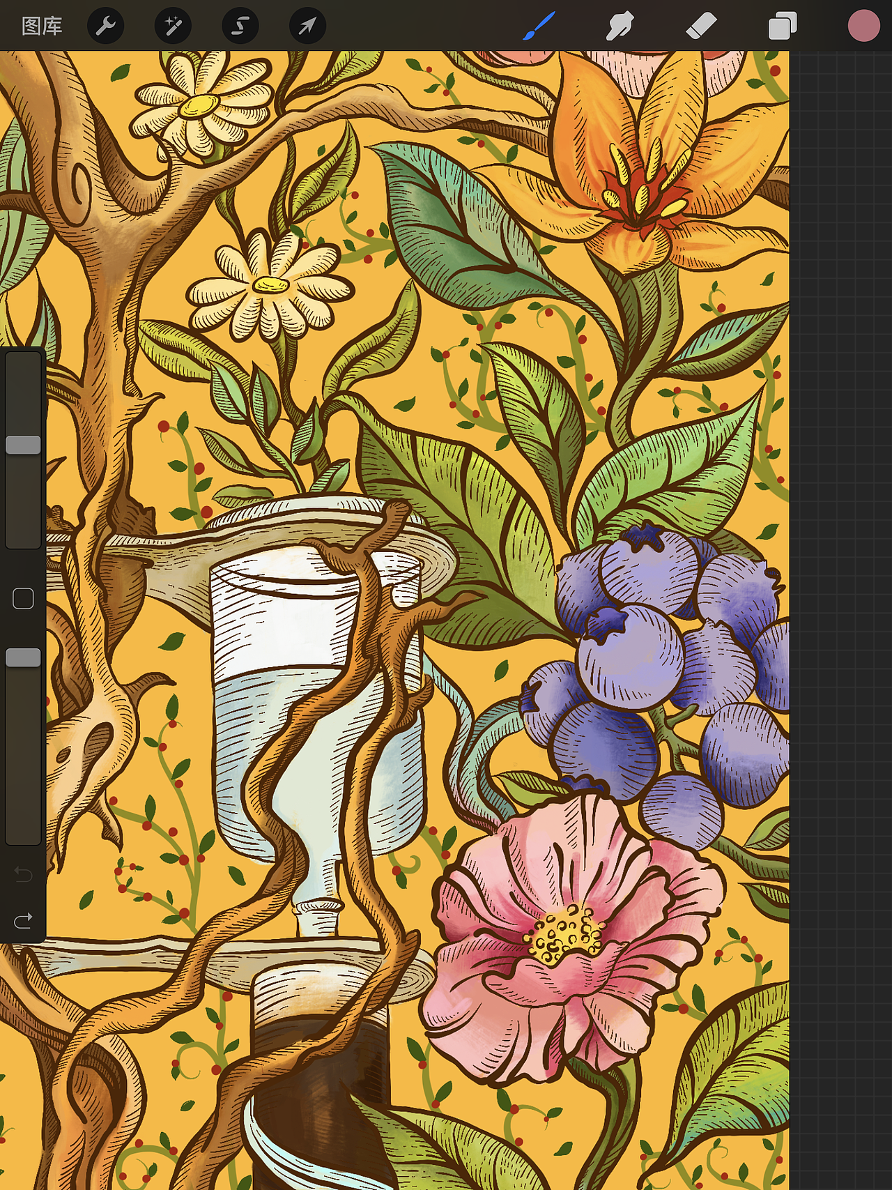 咖啡介绍牌插画设计