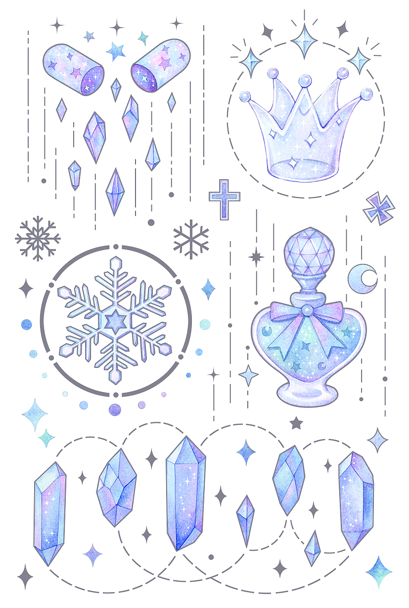 【烫银】贴纸系列