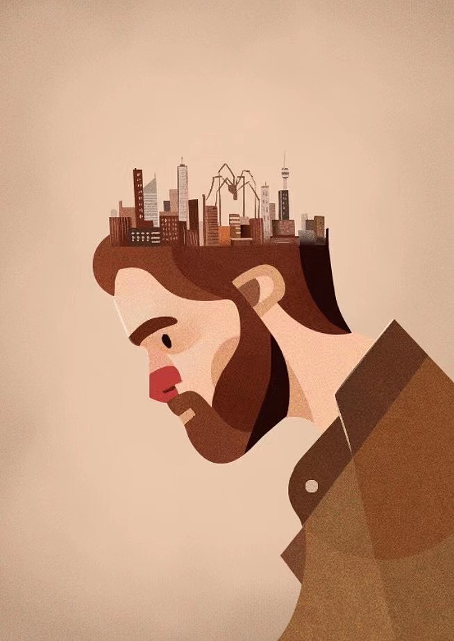 扁平插画临摹练习