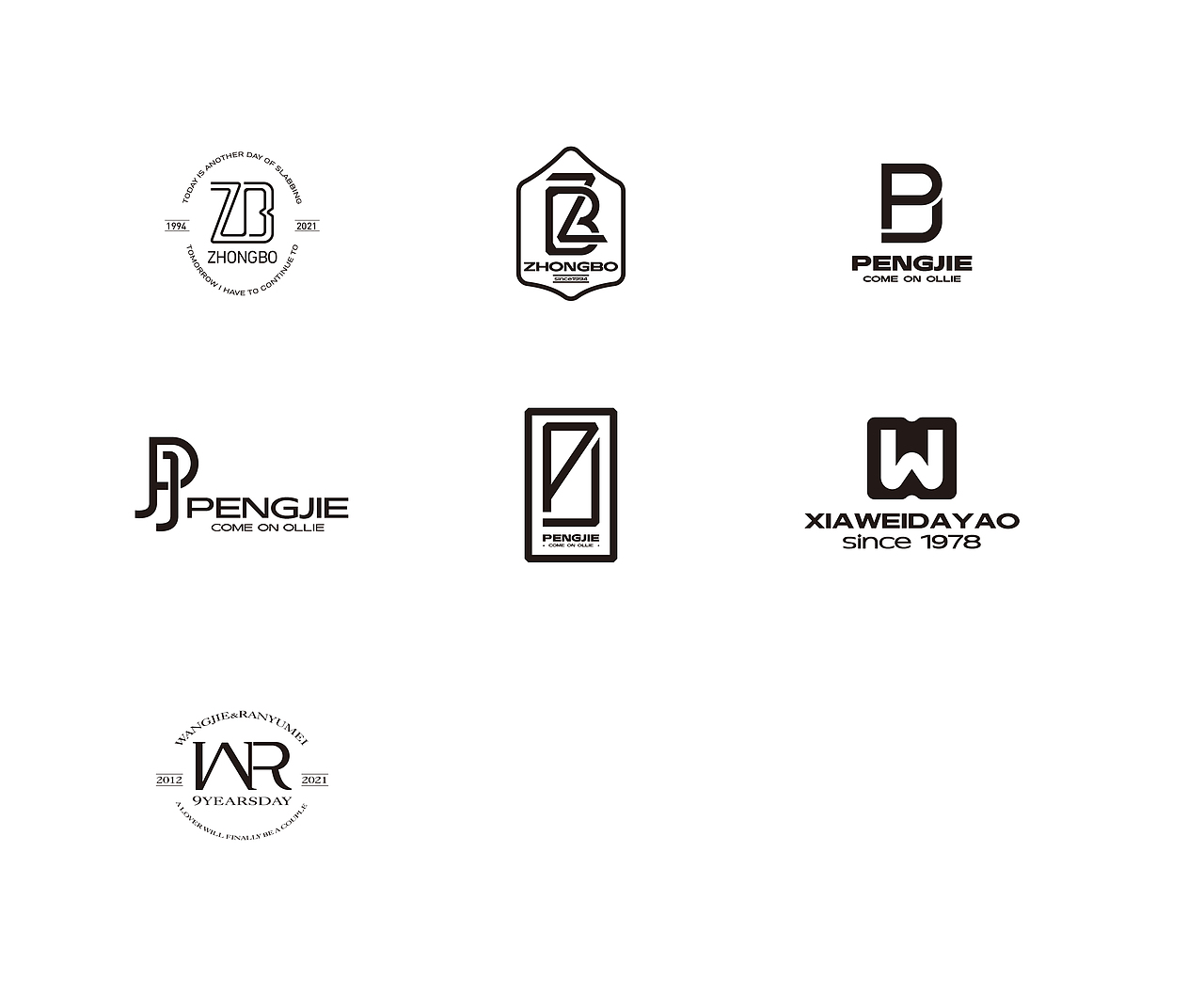 徽章式字母logo（图ZMjUzNzQ3OTI0） - 品牌 - 站酷设计师。初识原创素材 - 站酷ZCOOL
