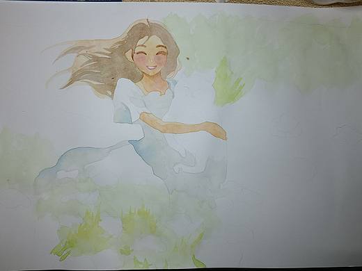 《猫咪女孩》可爱滴捏    |  水彩