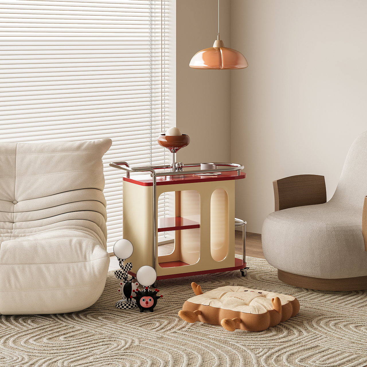 撞色边几小推车（图ZMzUxODc5MjQw） - 生活用品 - 站酷设计师谷及家居原创素材 - 站酷ZCOOL