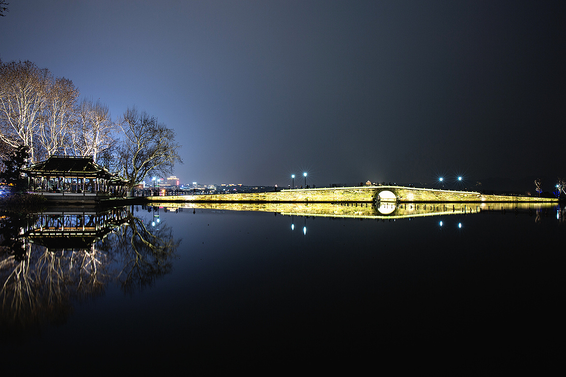 双牌断桥夜景图片