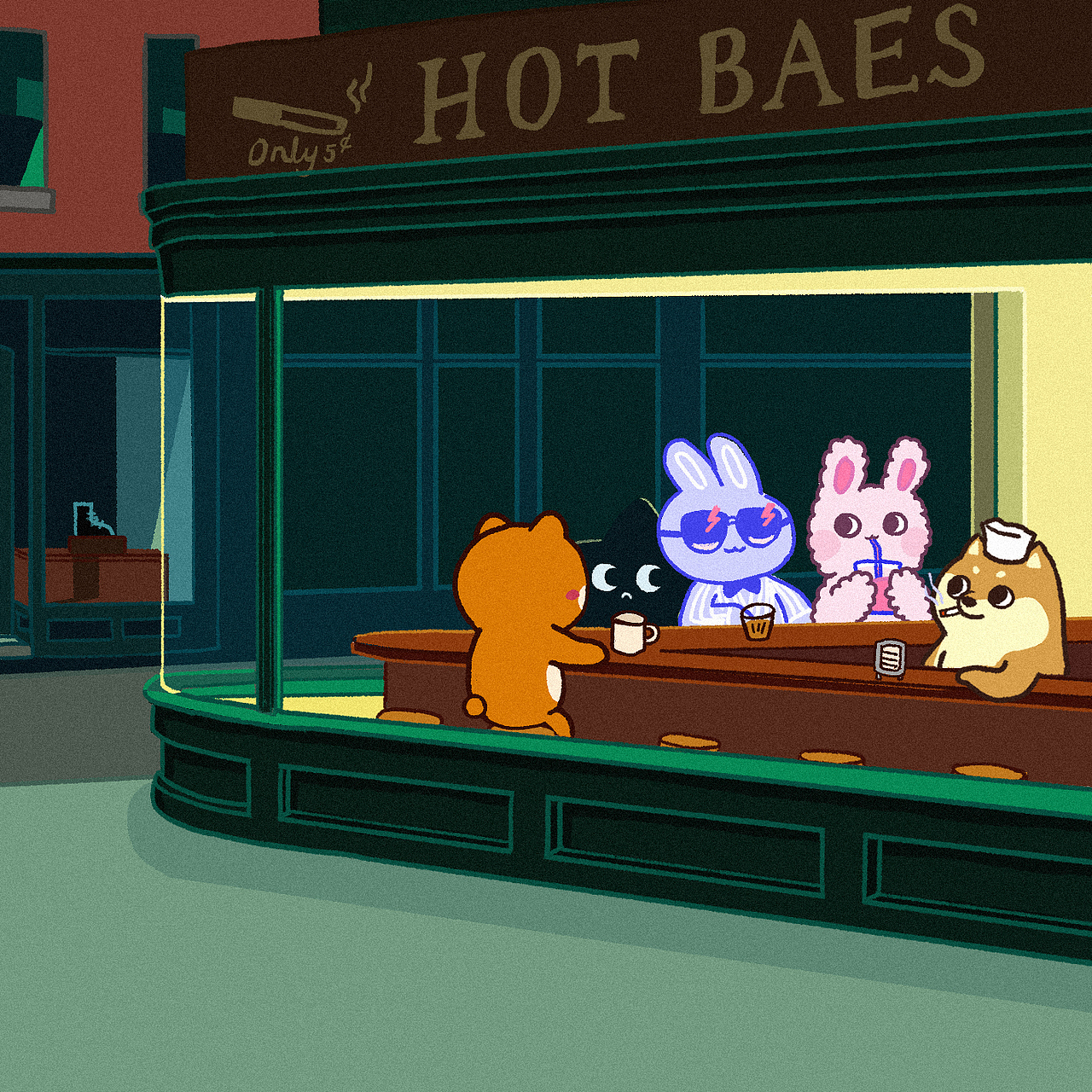 夜晚是如此寂寞?。▓DZMjAyODAyMDA0） - 繪本 - 站酷設(shè)計師社畜之星原創(chuàng)素材 - 站酷ZCOOL