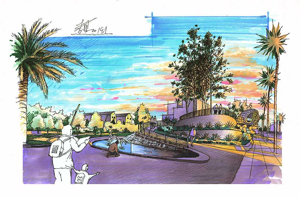 景观手绘（图ZMTQ0NDgyMTI4） - 绘画 - 站酷设计师画手会的老司机原创素材 - 站酷ZCOOL