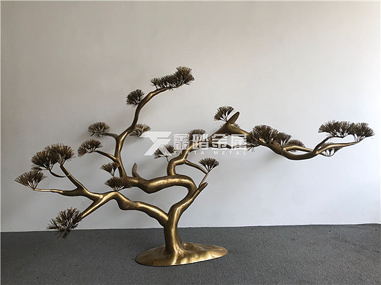 庭院景观黄铜不锈钢仿真树雕塑、中式水景的设计理念（图ZMjE3Mzk1NDI4） - 工艺品设计 - 站酷设计师高端金属制品原创素材 - 站酷ZCOOL