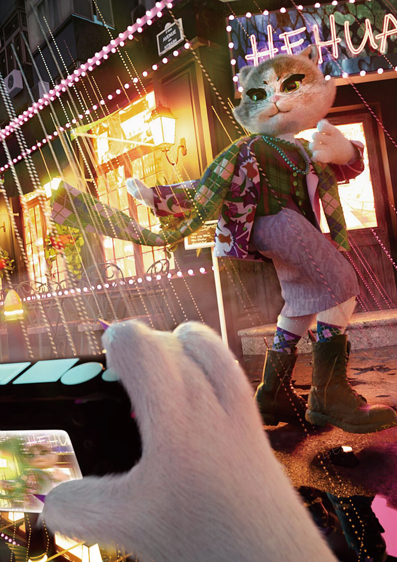 meow喵呜假日 角色ip场景设计及建模|三维|场景|hehua李荷花 - 原创