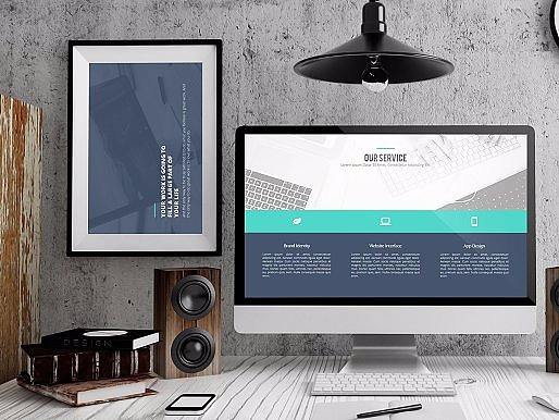 極簡背景多色圖形圖表商務(wù)PPT模板