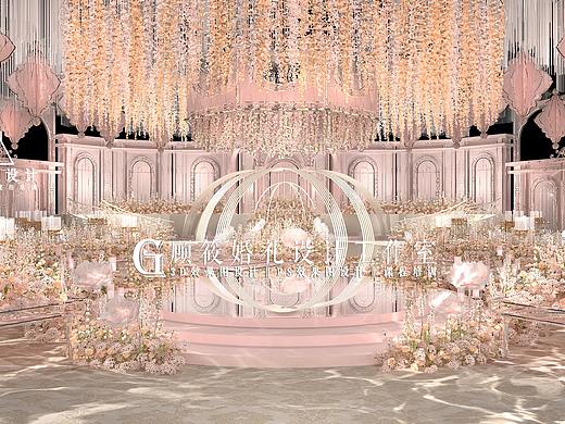 粉色系丨3D婚礼效果图