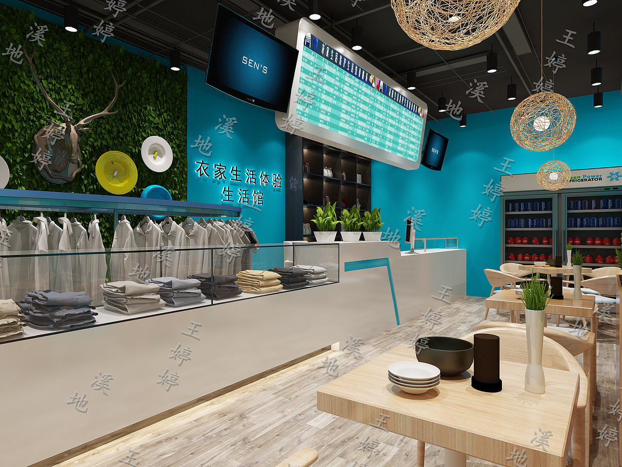 蓝色洗衣店（图ZMTkxMTgwNzg0） - 家装设计 - 站酷设计师王婷婷XIDI原创素材 - 站酷ZCOOL