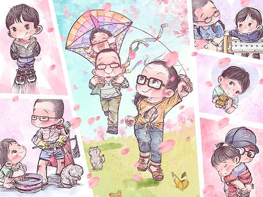 毛笔手绘ps淡彩
