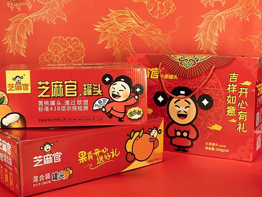 芝麻官水果罐头推出中国风礼盒系列，送礼必备