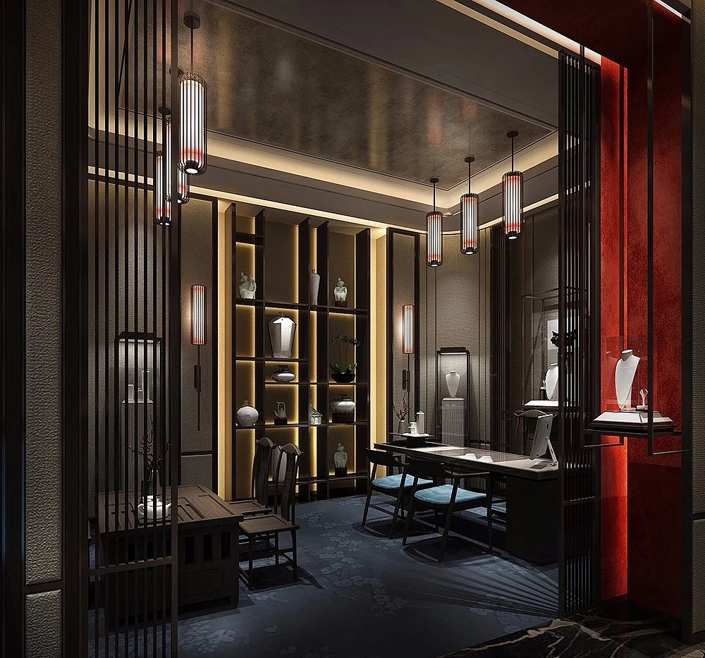 高端珠宝会所设计效果图深圳珠宝店面设计公司