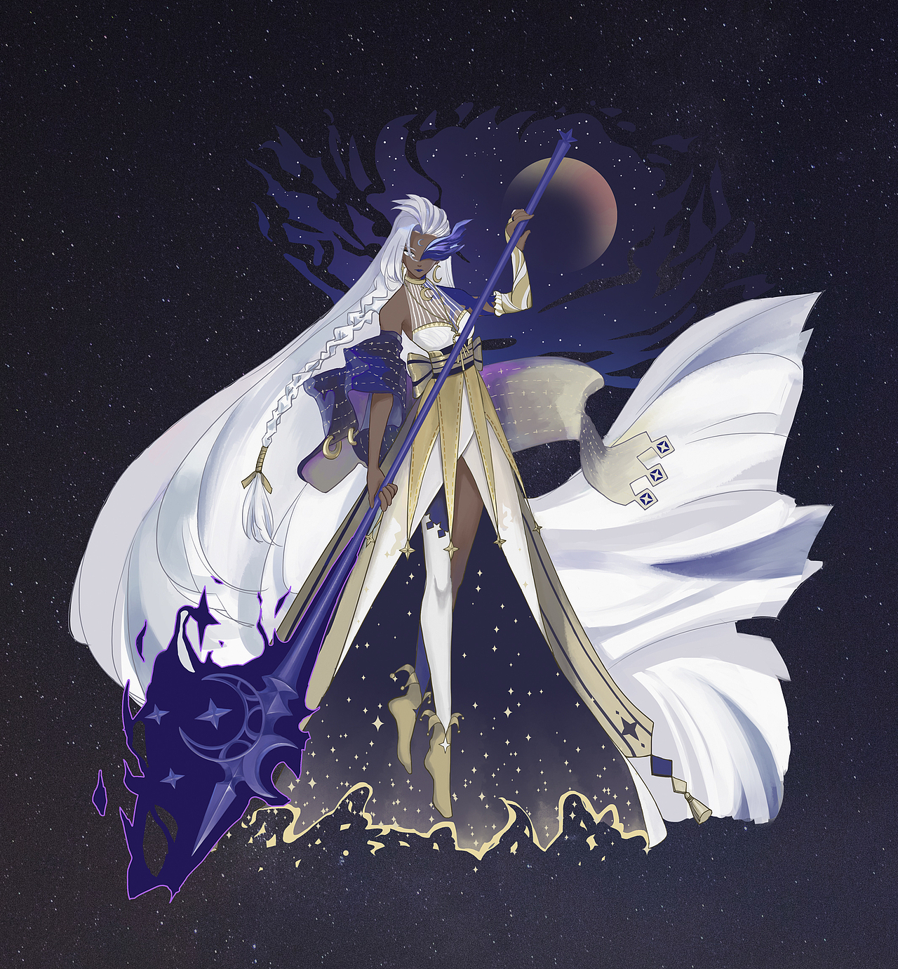 泷夜叉姬-星河永夜|插画|商业插画|wander豌豆_原创作品-站酷zcool