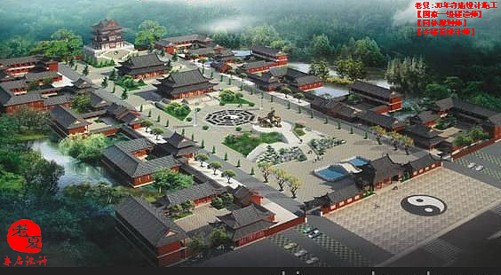 寺庙效果图设计，寺庙规划图，寺庙鸟瞰图（图ZMTkyMjczNDA0） - 建筑设计 - 站酷设计师古建筑设计施工原创素材 - 站酷ZCOOL