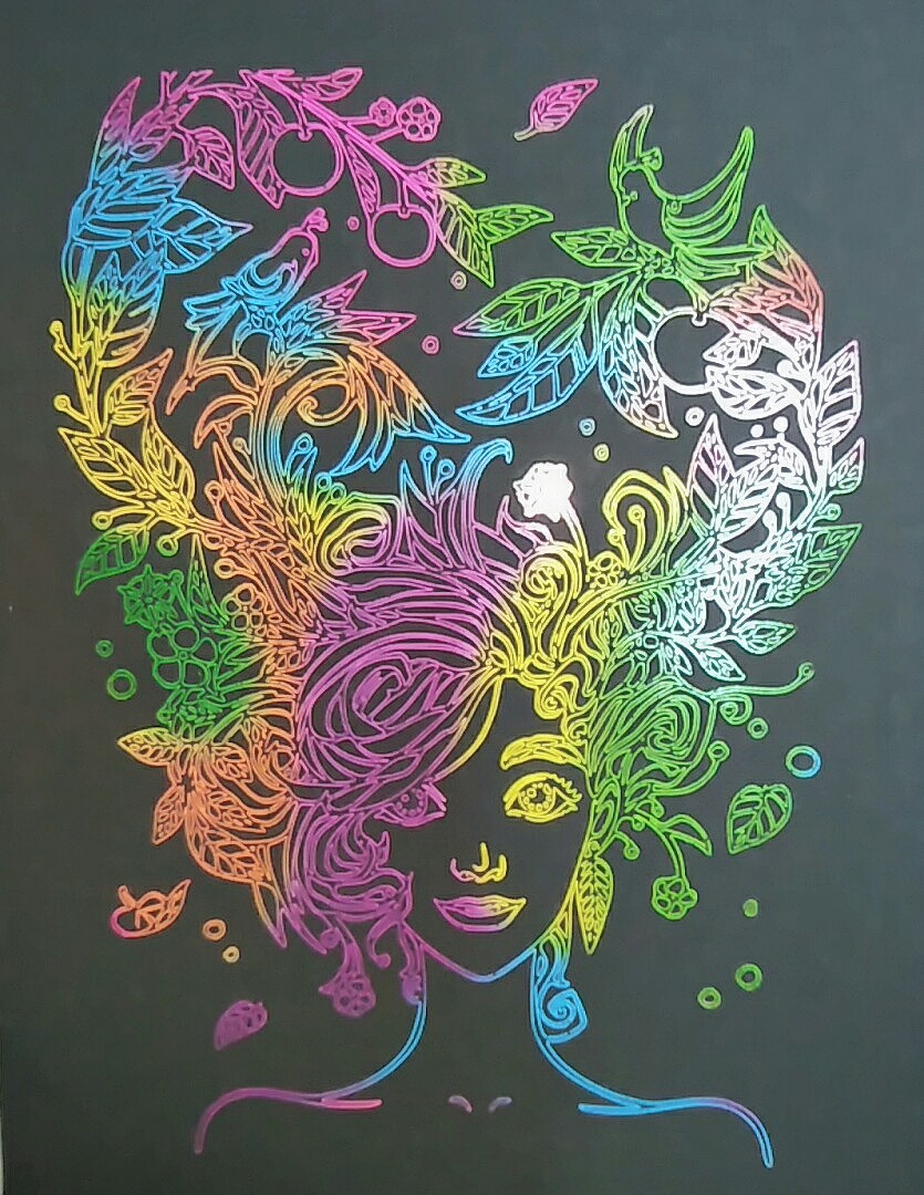 陆续上传我三年来的刮画作品