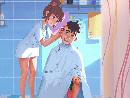 理发(个人主页-ZMjc5MDM1NzY=) - 创作习作 - 站酷设计师不贰RAY原创素材 - 站酷ZCOOL