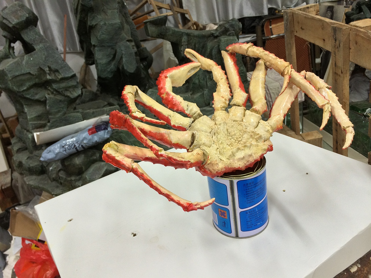 《帝王蟹雕塑模型》|手工艺|手办/模玩|倪尚 - 原创作品 - 站酷