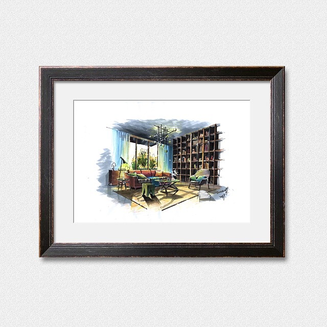小张：七月份的空间设计手绘表达记录（图ZODc1MzIwNzY=） - 家装设计 - 站酷设计师張曉晴原创素材 - 站酷ZCOOL