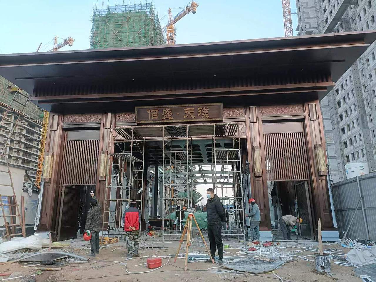售楼中心仿古铜不锈钢招牌