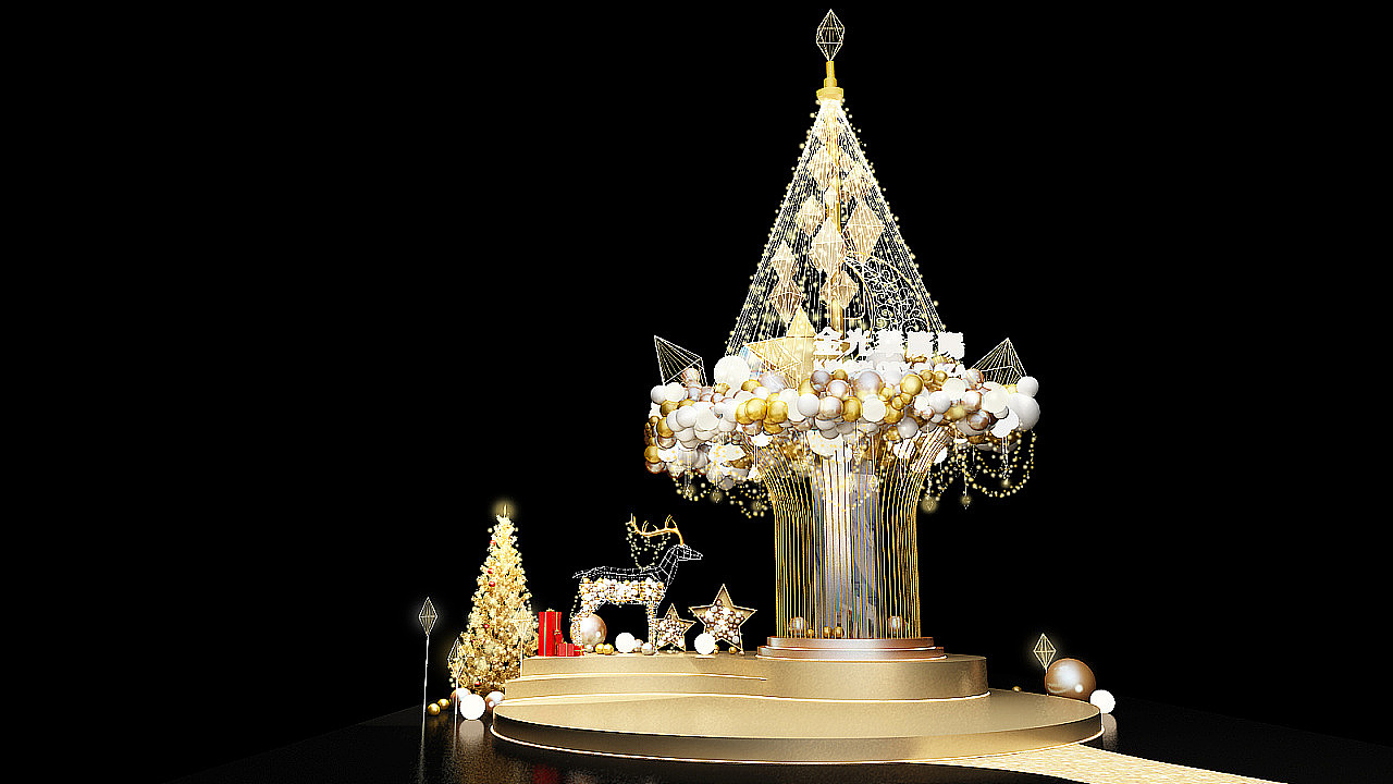 金光华广场美陈设计（图ZMzI2NDQ3MzAw） - 其他三维 - 站酷设计师pepper1110原创素材 - 站酷ZCOOL