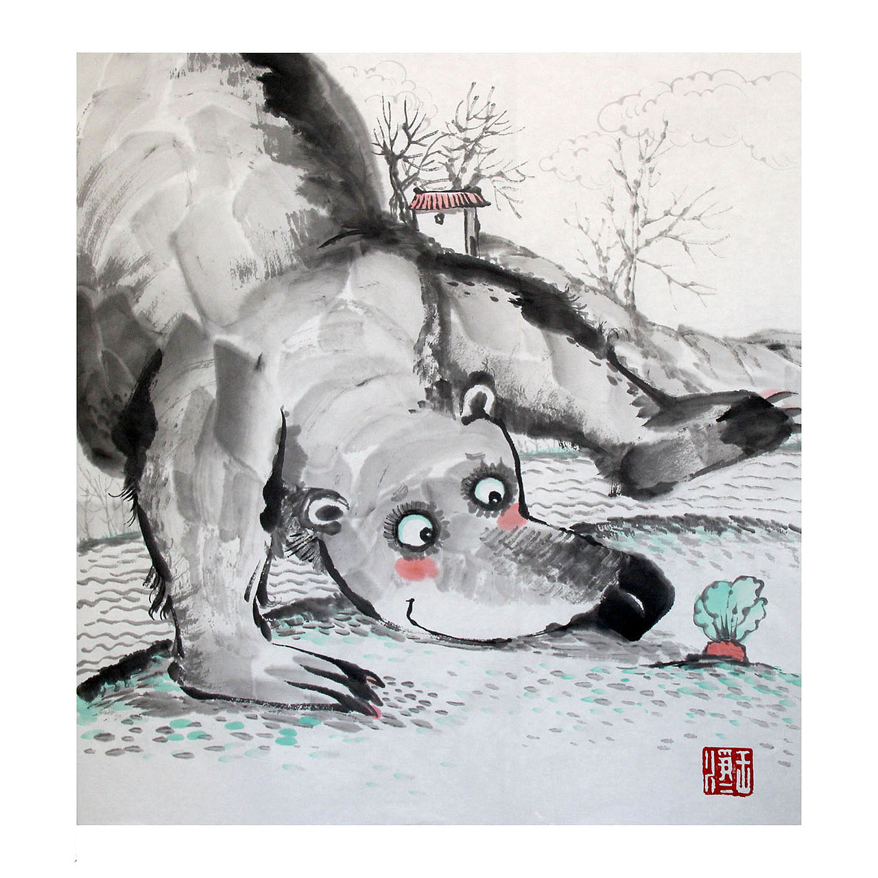 画儿晴天纸本水墨画白熊系列（图ZMzU0MjA1NTY=） - 绘画 - 站酷设计师画儿晴天原创素材 - 站酷ZCOOL