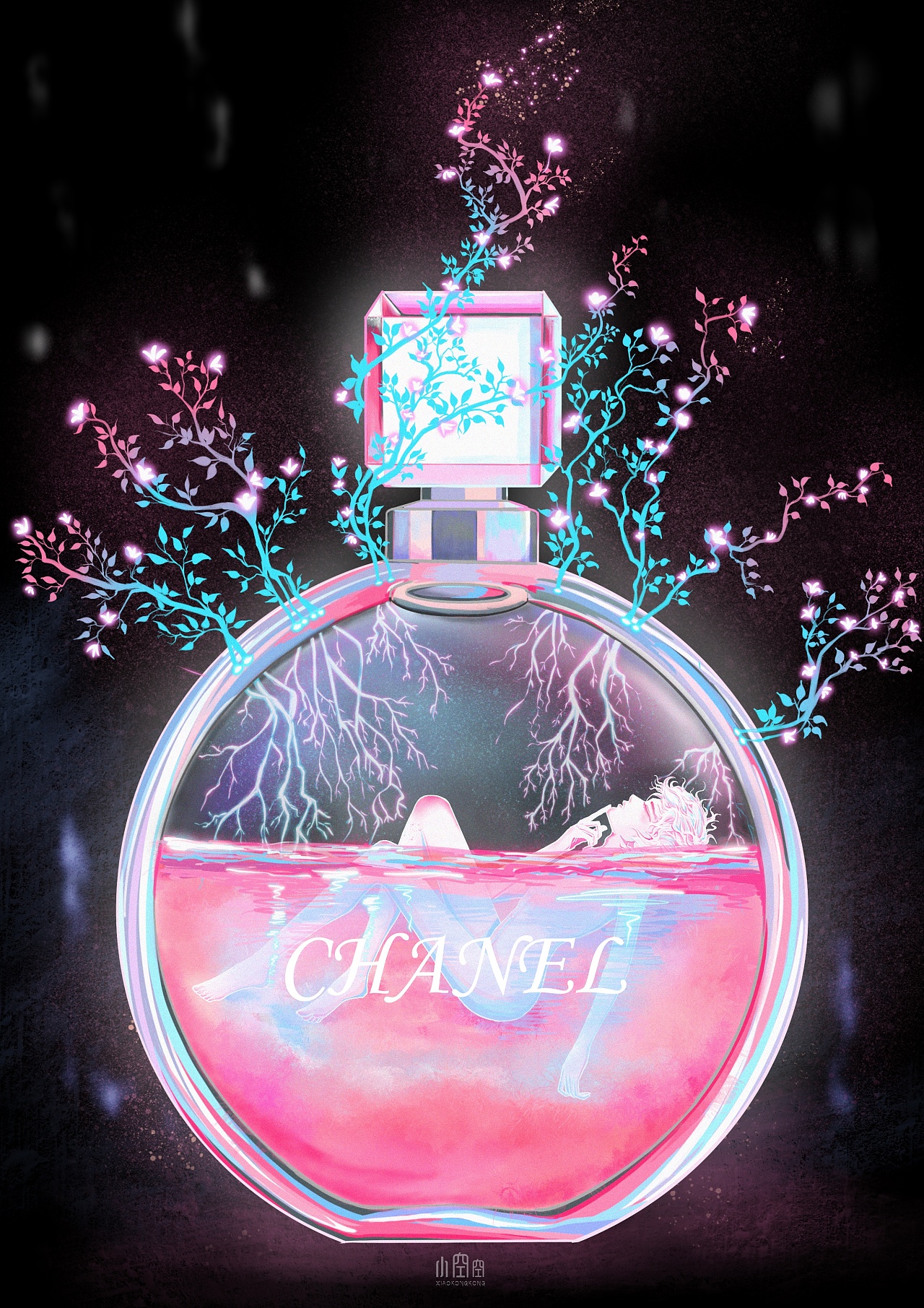 奢侈品系列—香奈儿(你的全身都散发着芳香)|插画|其他插画|_玄天天