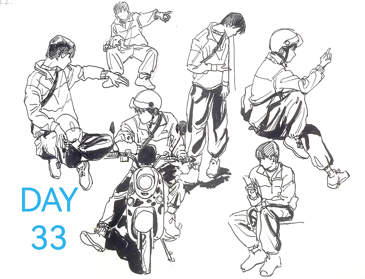 #速写60天挑战赛#day33@速写班长（图ZMjk1NTY5MDY0） - 创作习作 - 站酷设计师Z06959532原创素材 - 站酷ZCOOL