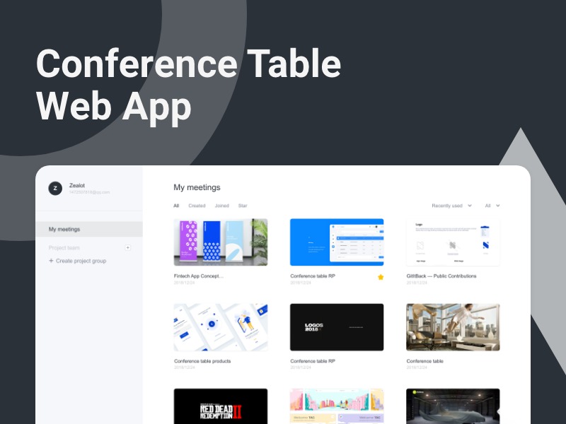 Conference table Web App