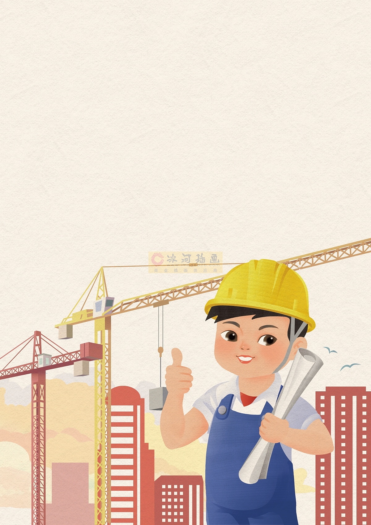 劳动教育二类教材青少读物封面插画扁平老画报画风