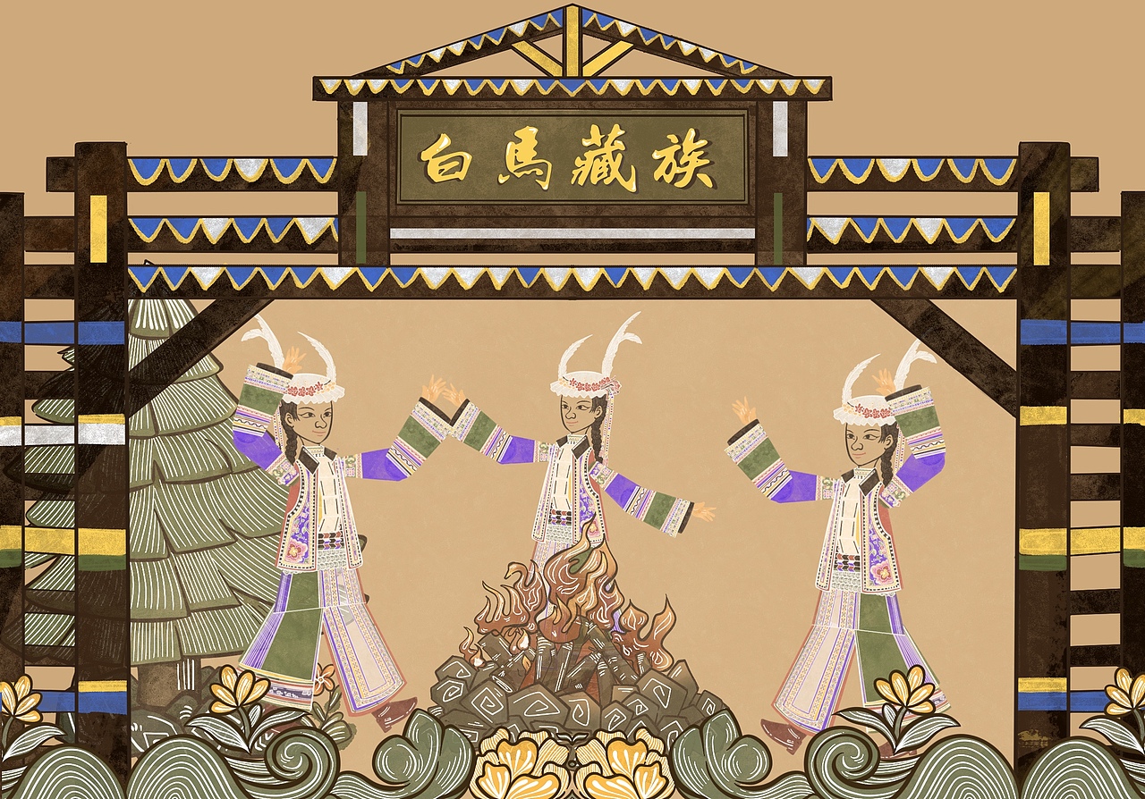 白马藏族皮影书签（图ZMzA1MDM1ODI0） - 创作习作 - 站酷设计师吉里记原创素材 - 站酷ZCOOL