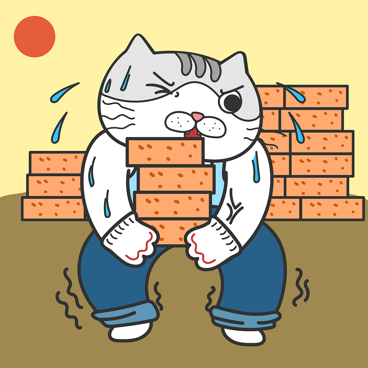 猫咪多事职业篇微信表情包