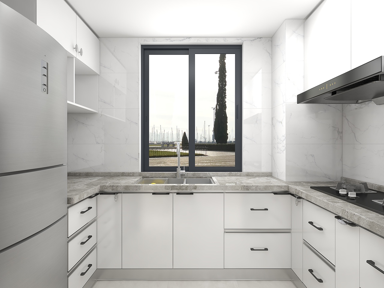 木菲美家4S店-实地花鹤翎3室2厅轻奢风格装修效果图