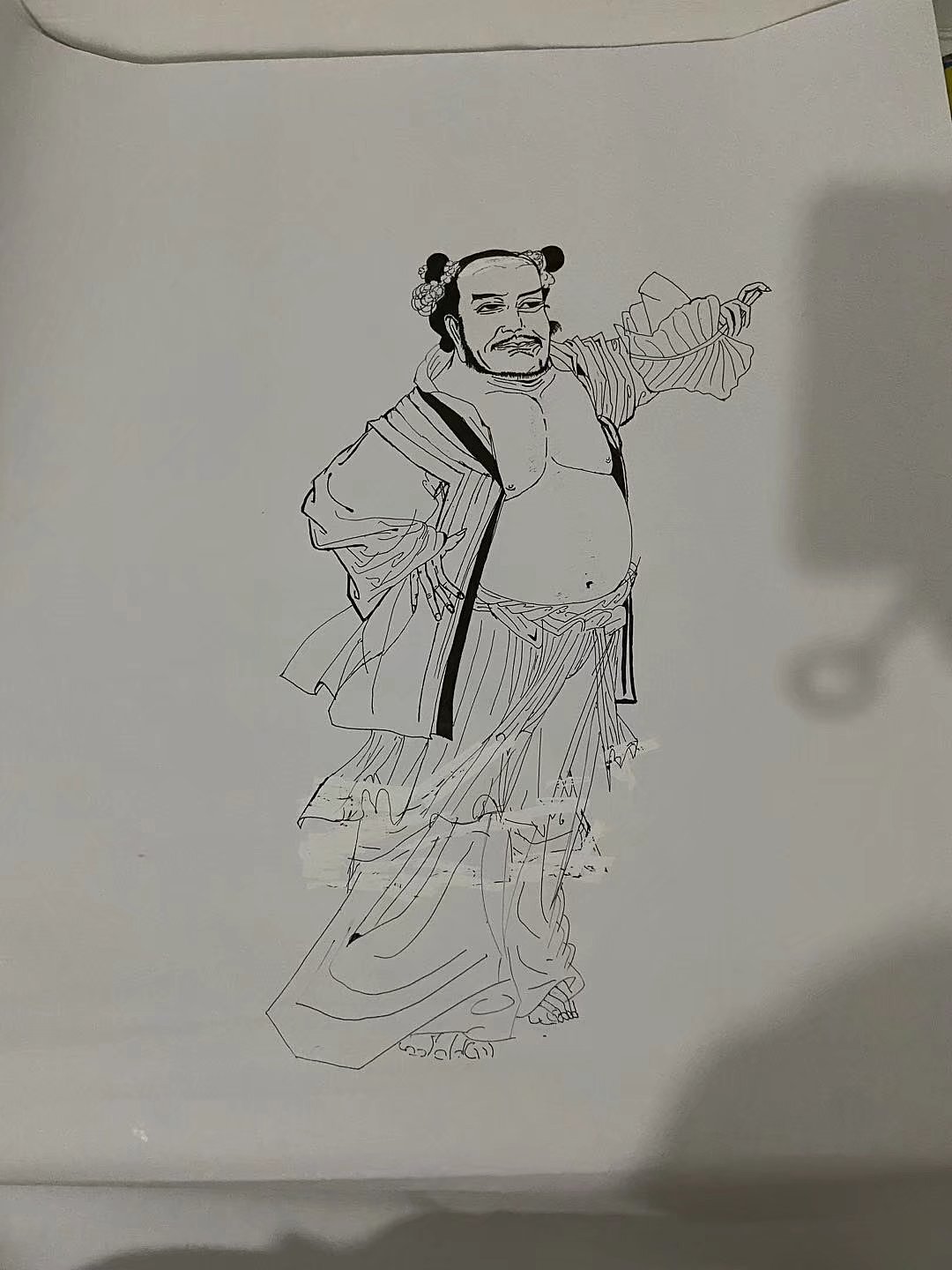 八仙~(中性笔,蜡笔画,2021年,临摹画)