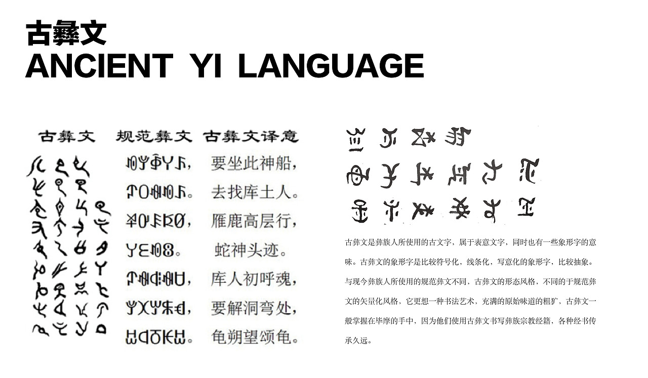毕业设计——《古彝文与毕摩绘画组合设计》（图ZMTY4MTE4Njgw） - 字体/字形 - 站酷设计师巴橘大兔原创素材 - 站酷ZCOOL