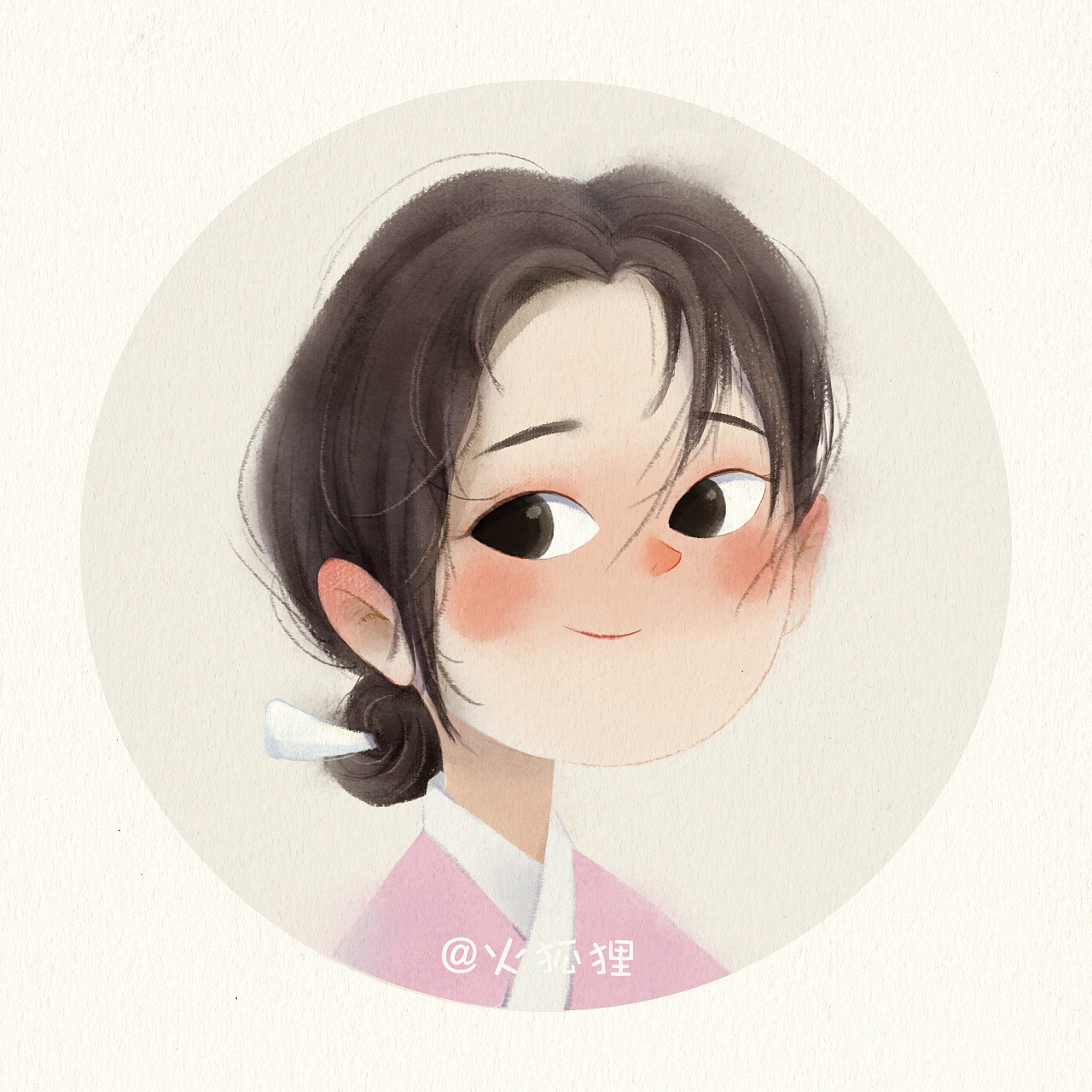 板绘水彩头像系列 #绿豆传